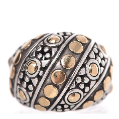 John Hardy Sterling Silver 18K Yellow Gold Jaisalmer Dot Ring 54.5 7 1 of 6