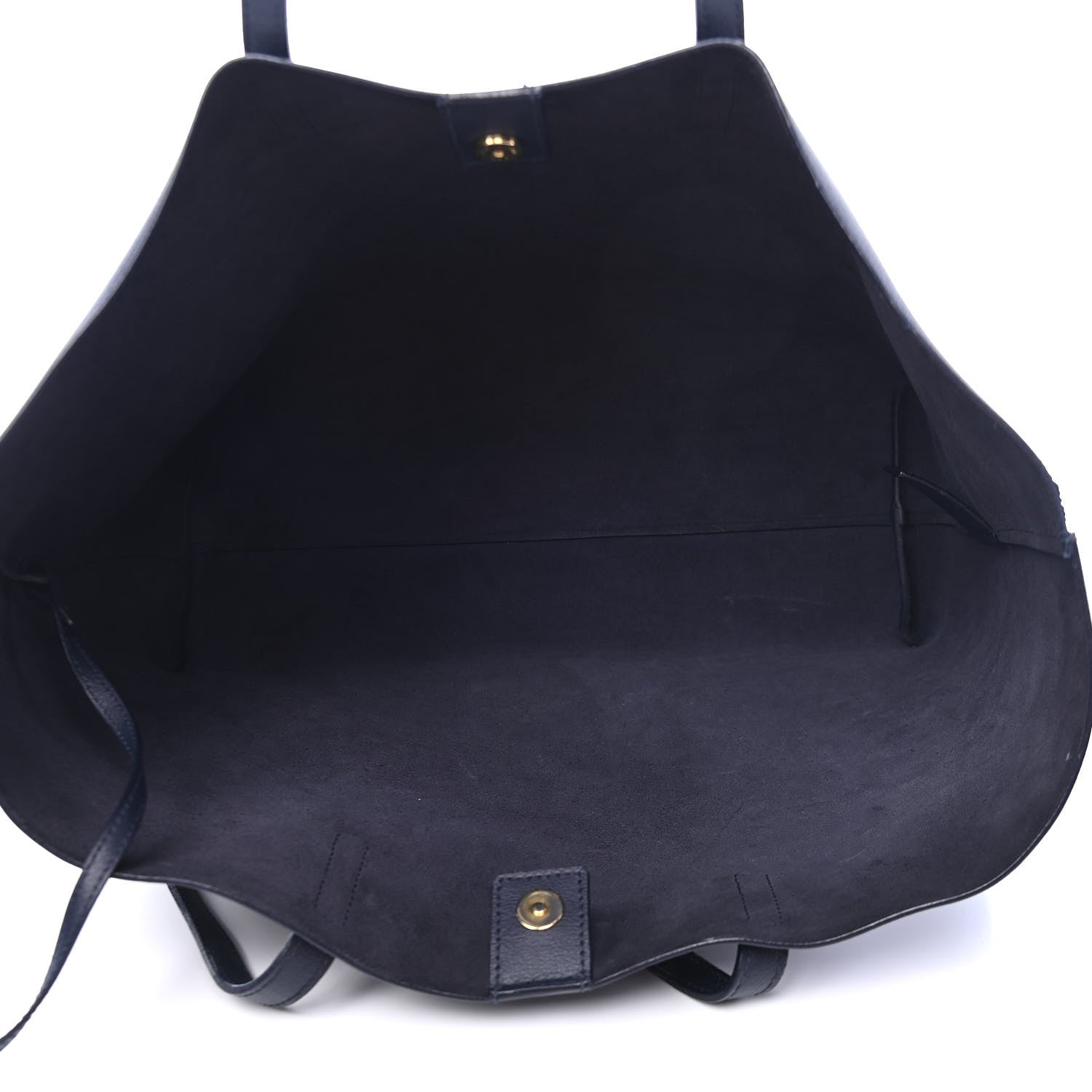 Saint Laurent Calfskin Large Shopping Tote Navy 4 of 8