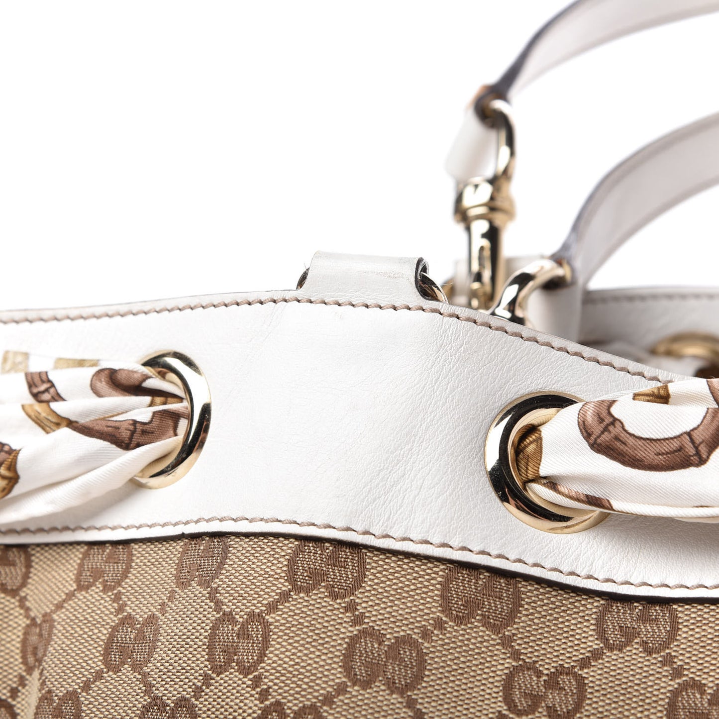 Monogram Large Positano Tote Off White