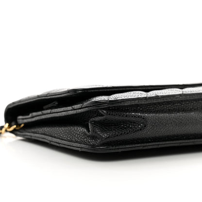 Chanel Caviar Quilted Wallet on Chain WOC Black 10 of 11