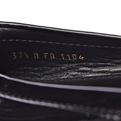 Louis Vuitton Patent Calfskin Oxford Loafers 37.5 Black 6 of 8