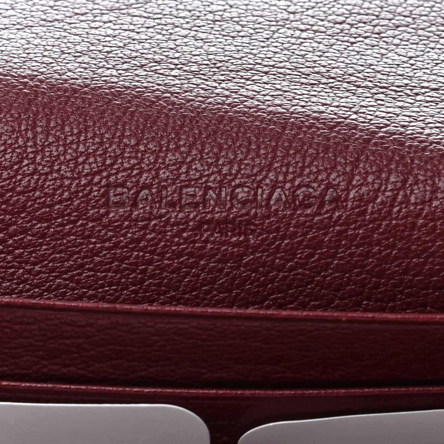 Balenciaga Chevre Gold Metallic Edge Hardware Money Wallet Bordeaux 6 of 7