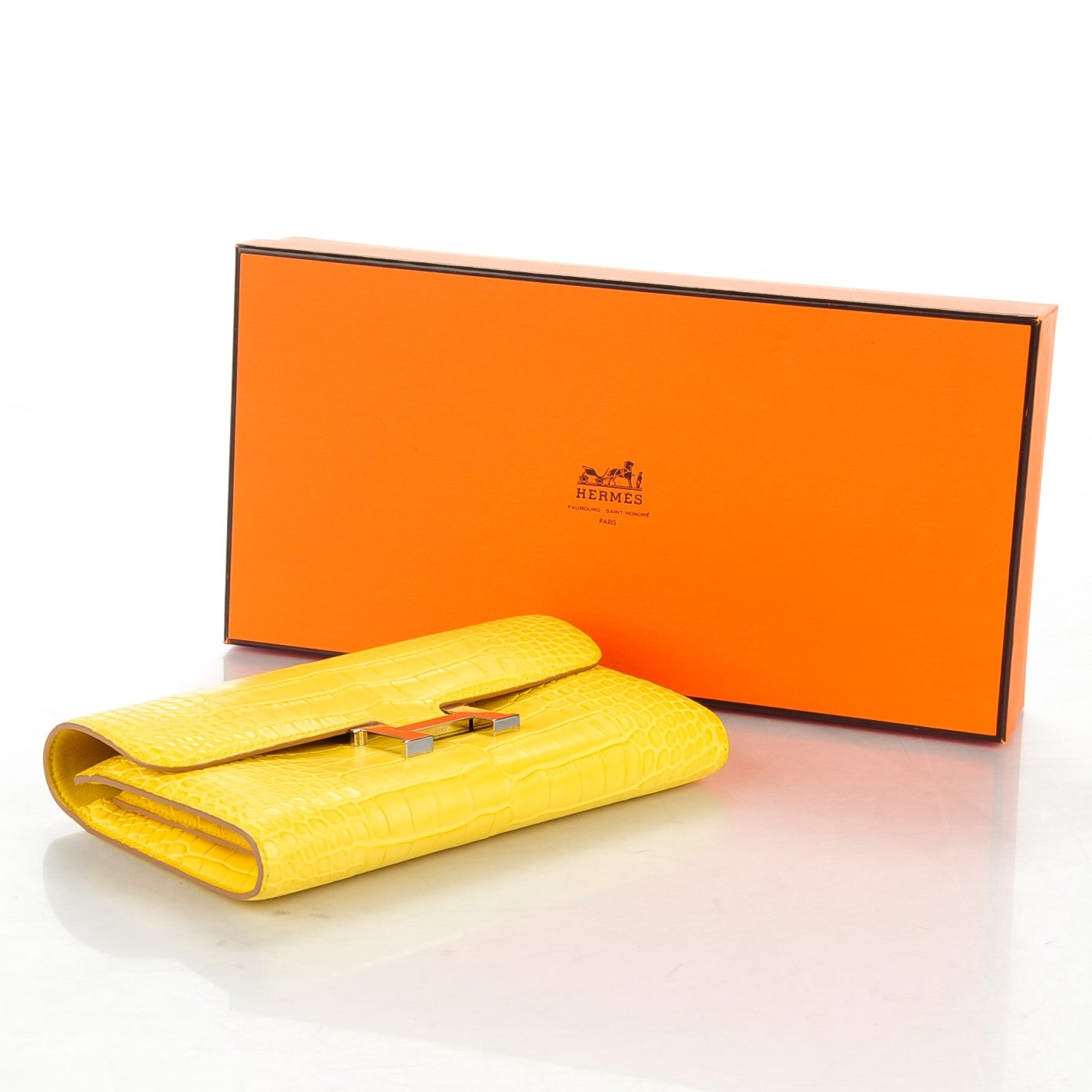Matte Alligator Constance Wallet Mimosa