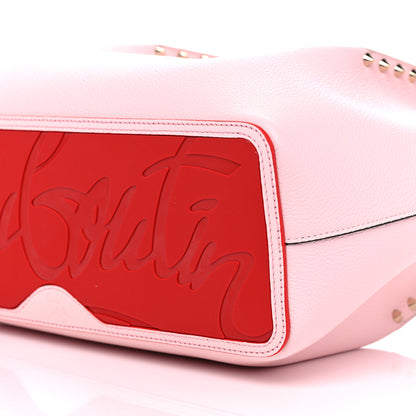 Christian Louboutin Embossed Calfskin Spiked Small Cabarock Shopper Tote Pink 9 of 9