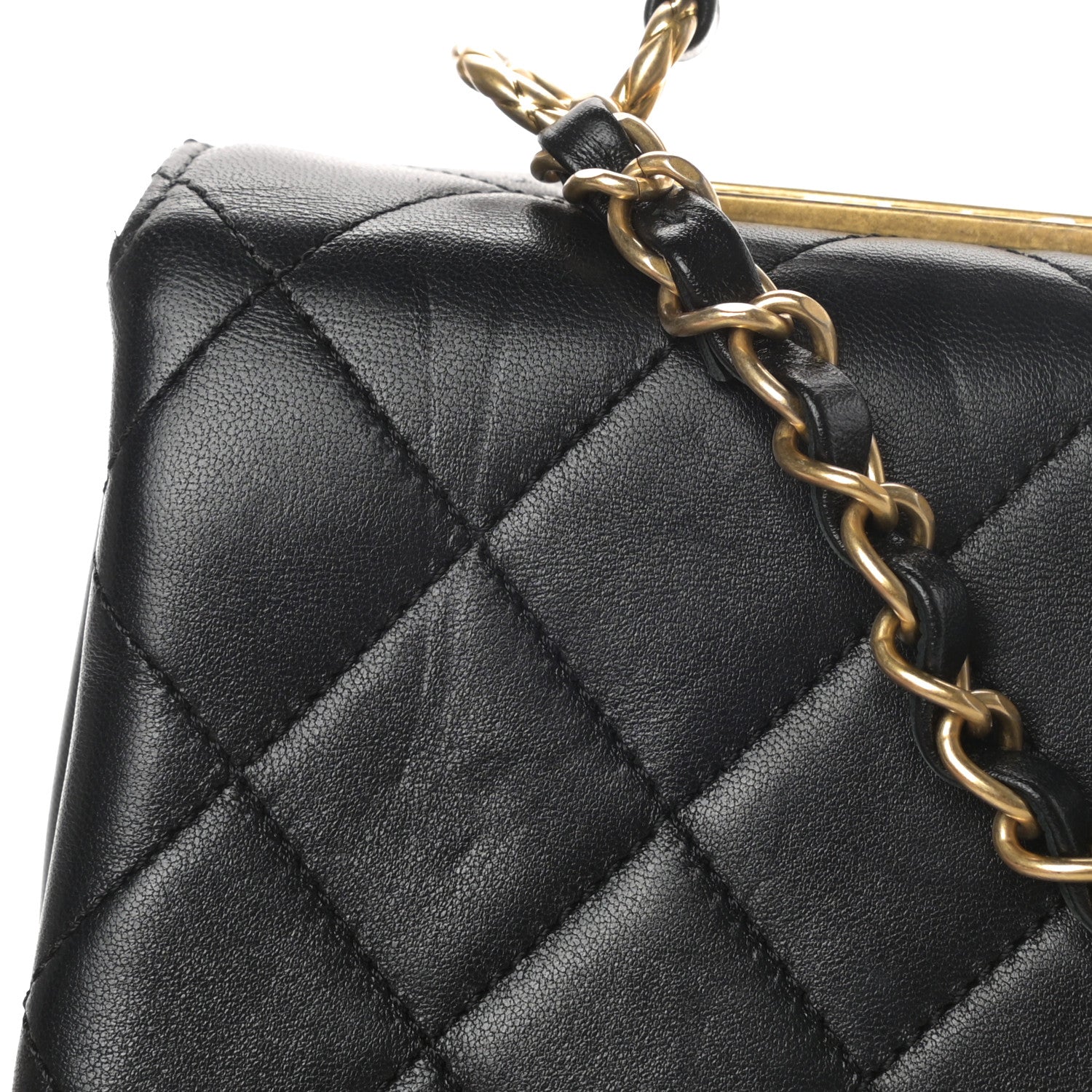 Chanel Lambskin Quilted Mini Trendy Spirit Top Handle Flap Black 15 of 15