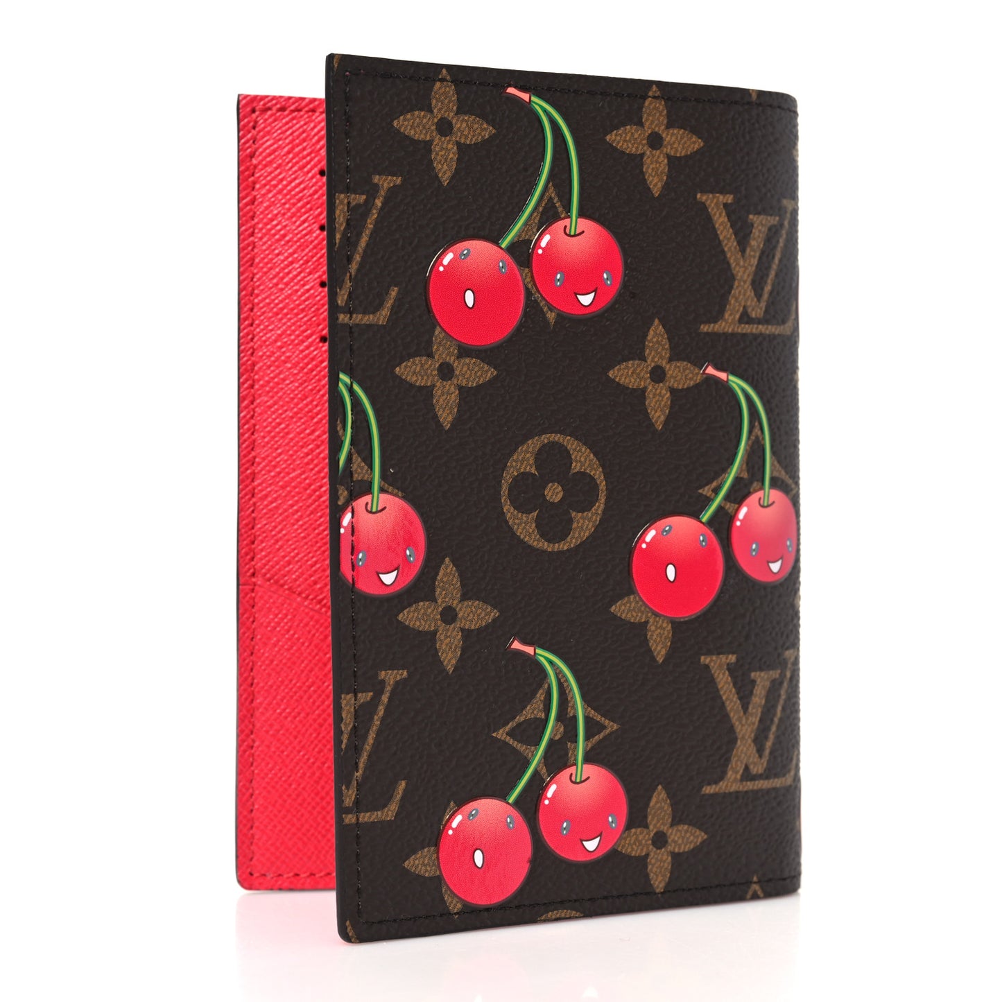 LV X TM Monogram Cerises Passport Cover