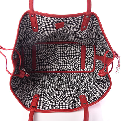 MCM Visetos Medium Liz Reversible Shopper Tote Ruby Red 8 of 14