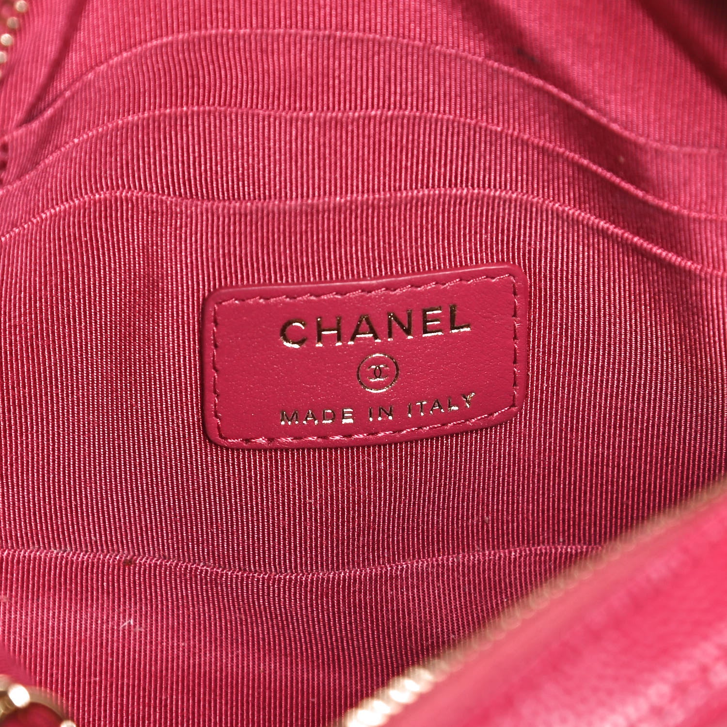 Chanel Caviar Quilted Camera Case Dark Pink 5 of 10