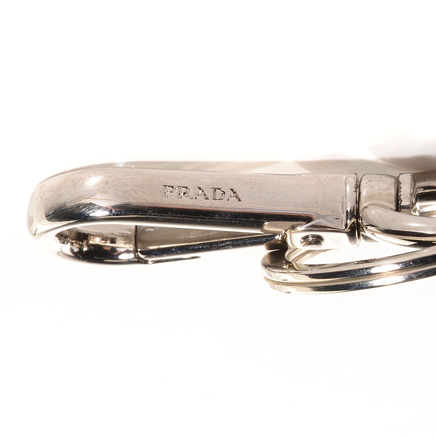 Saffiano Stiletto High Heel Keychain Charm Nero Black