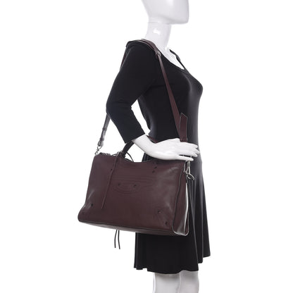Balenciaga Veau Grana Perforated Blackout Hardware City Rouge Acajou 2 of 10