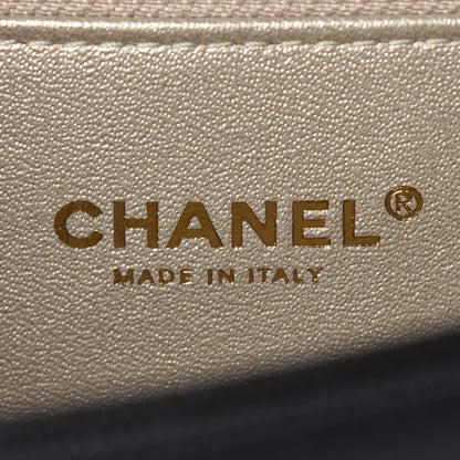 Chanel Grained Calfskin Embroidered Captain Gold Flap Bag Black 6 of 8