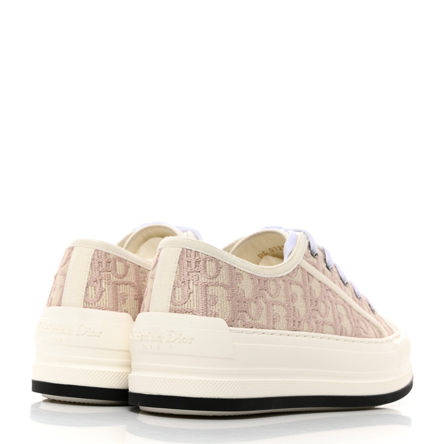 Christian Dior Canvas Oblique Walk'N'Dior Low Top Sneakers 37.5 Powder Nude 5 of 9