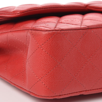 Chanel Caviar Quilted Medium Double Flap Red 8 of 10