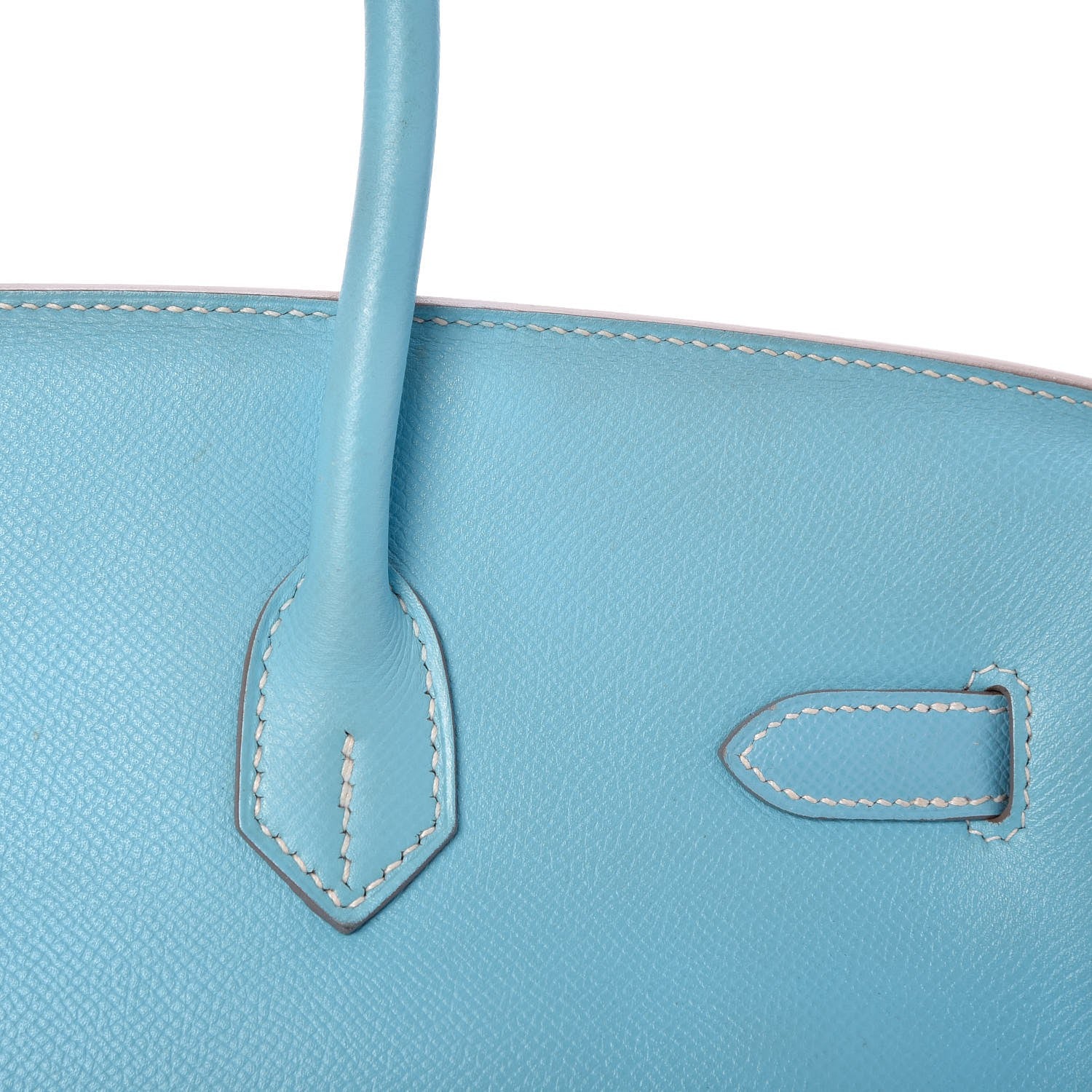 Hermes Epsom Candy Birkin 35 Celeste Mykonos 23 of 38