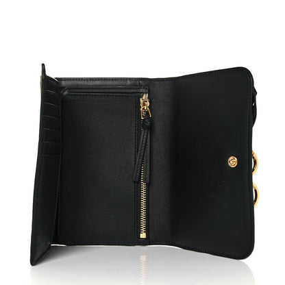 Chloe Grained Calfskin Alphabet Compact Wallet Black 7 of 9