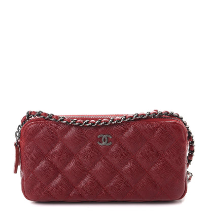 Chanel Caviar Quilted Small Clutch With Chain Red 1 of 11