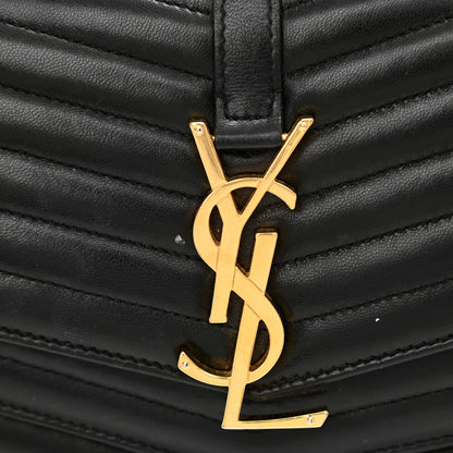 Saint Laurent Lambskin Matelasse Chevron Monogram Sulpice Chain Wallet Black 25 of 26