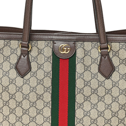 Gucci GG Supreme Monogram Medium Ophidia Shopping Tote Brown 8 of 10