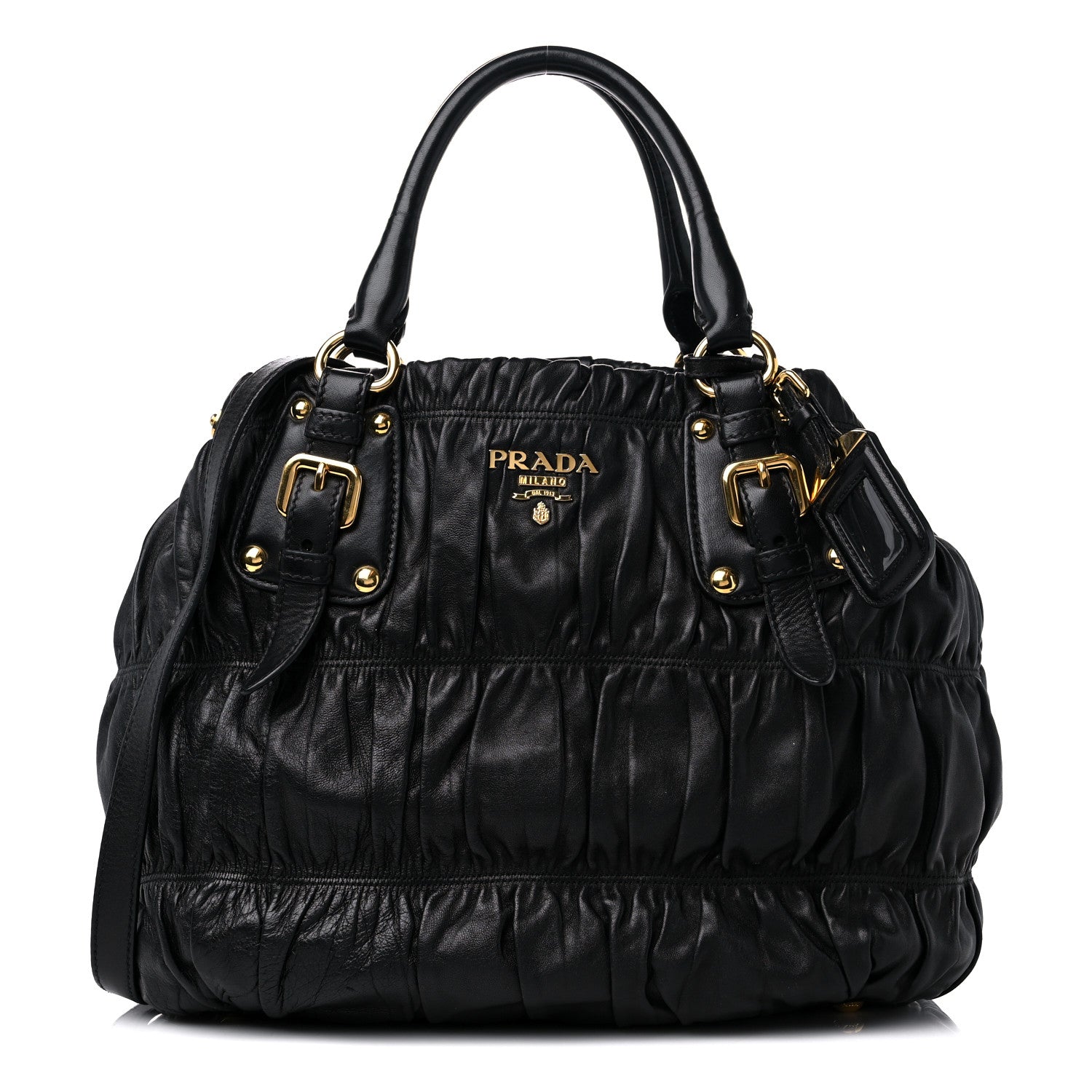 Prada Nappa Gaufre Tote Black 1 of 10