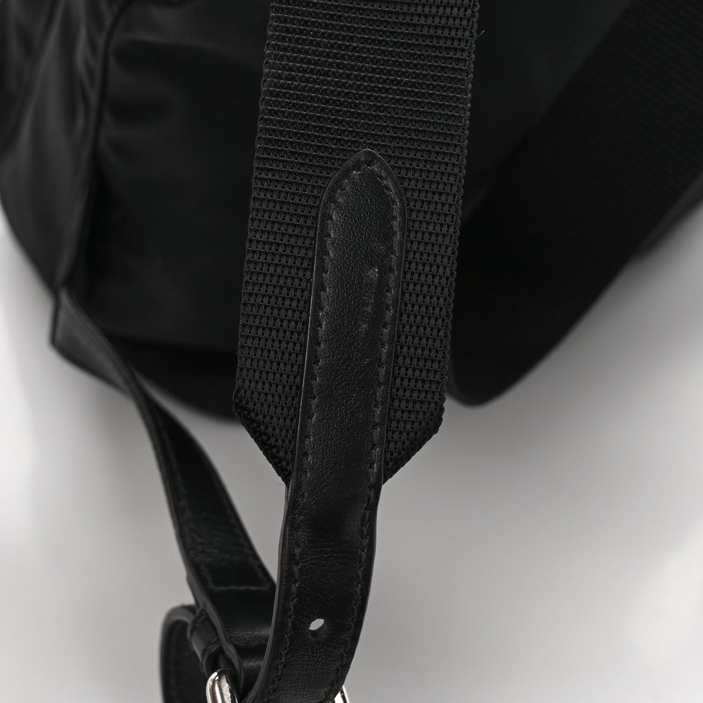 Tessuto Nylon Soft Calfskin Small Backpack Black