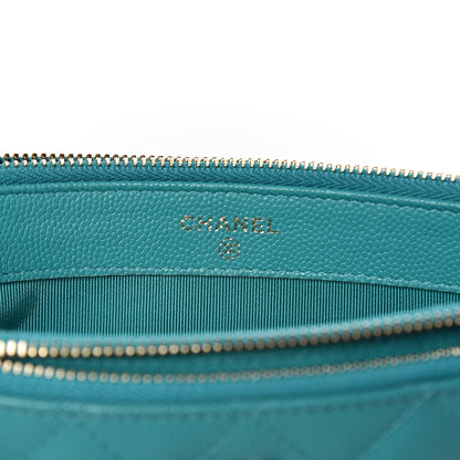 Chanel Caviar Quilted Small Clutch With Chain Turquoise 8 of 13