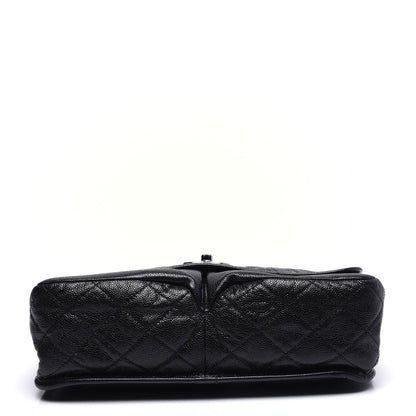 Chanel Grained Calfskin Large Natural Beauty Flap Black 10 of 13