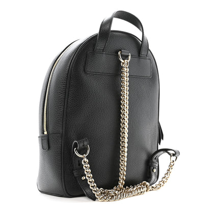 Gucci Pebbled Calfskin Soho Chain Backpack Black 3 of 15