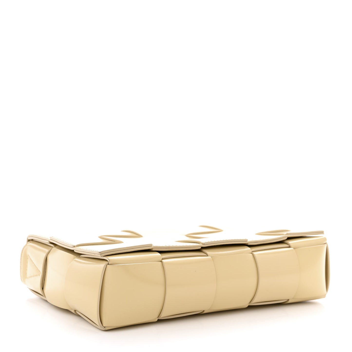Brushed Calfskin Maxi Intreccio Crossbody Cassette Bag Porridge