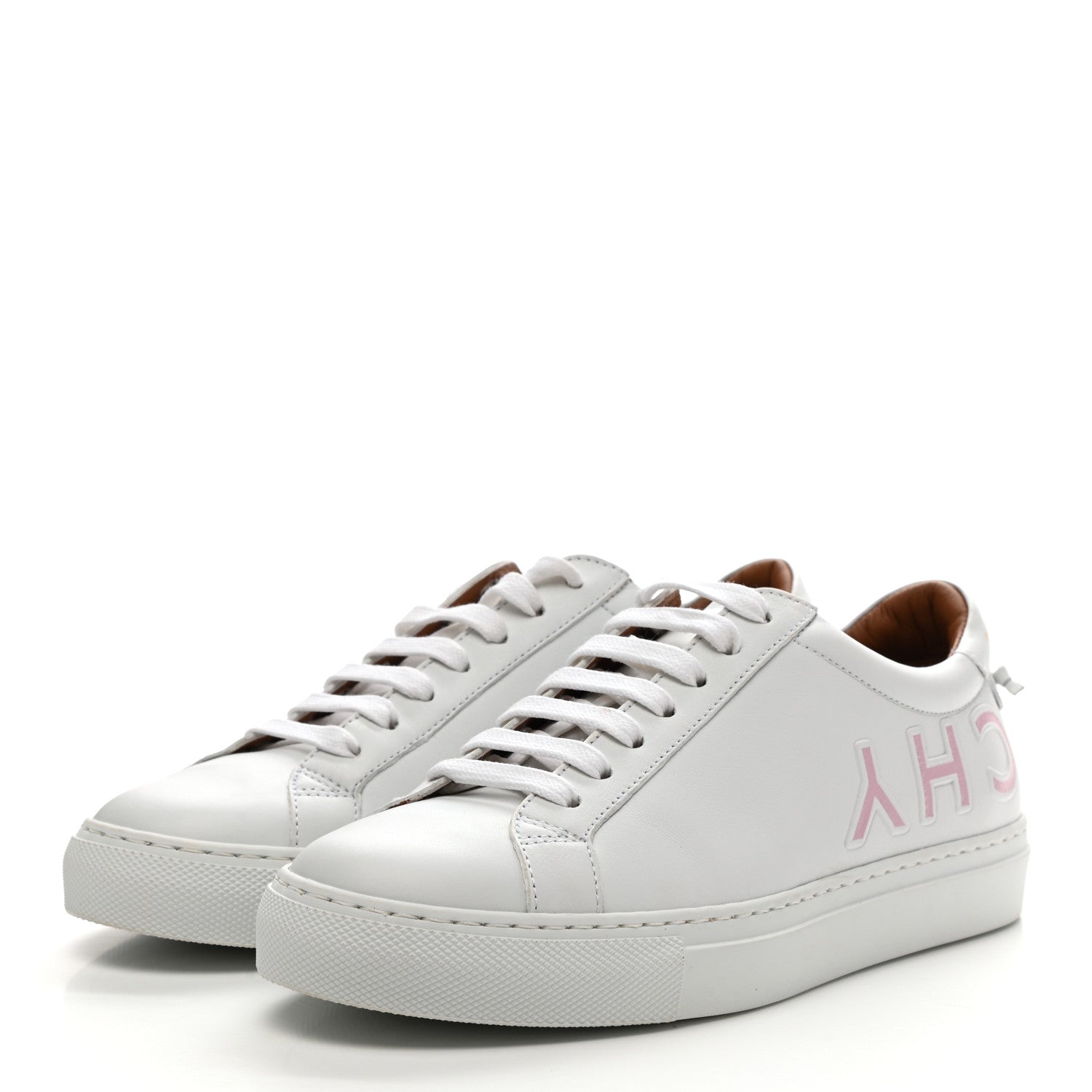 Givenchy Calfskin Reverse Logo Urban Street Sneakers 36.5 White Pink 3 of 10
