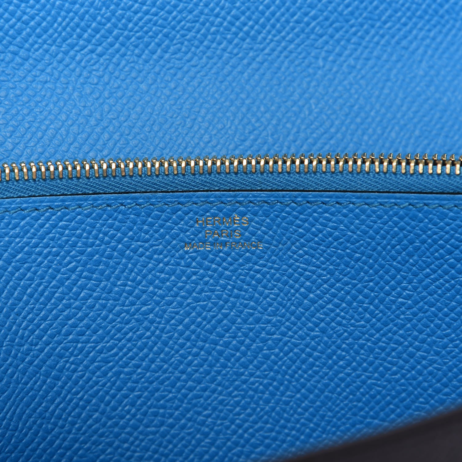 Hermes Epsom Casaque Kelly Wallet To Go Black Bleu Indigo Bleu Frida 8 of 10