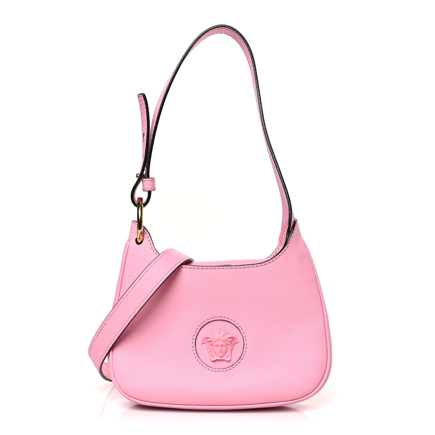 Calfskin La Medusa Small Hobo Crossbody Pink