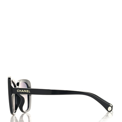 Chanel Acetate Rectangle Sunglasses 5504A Black 3 of 7