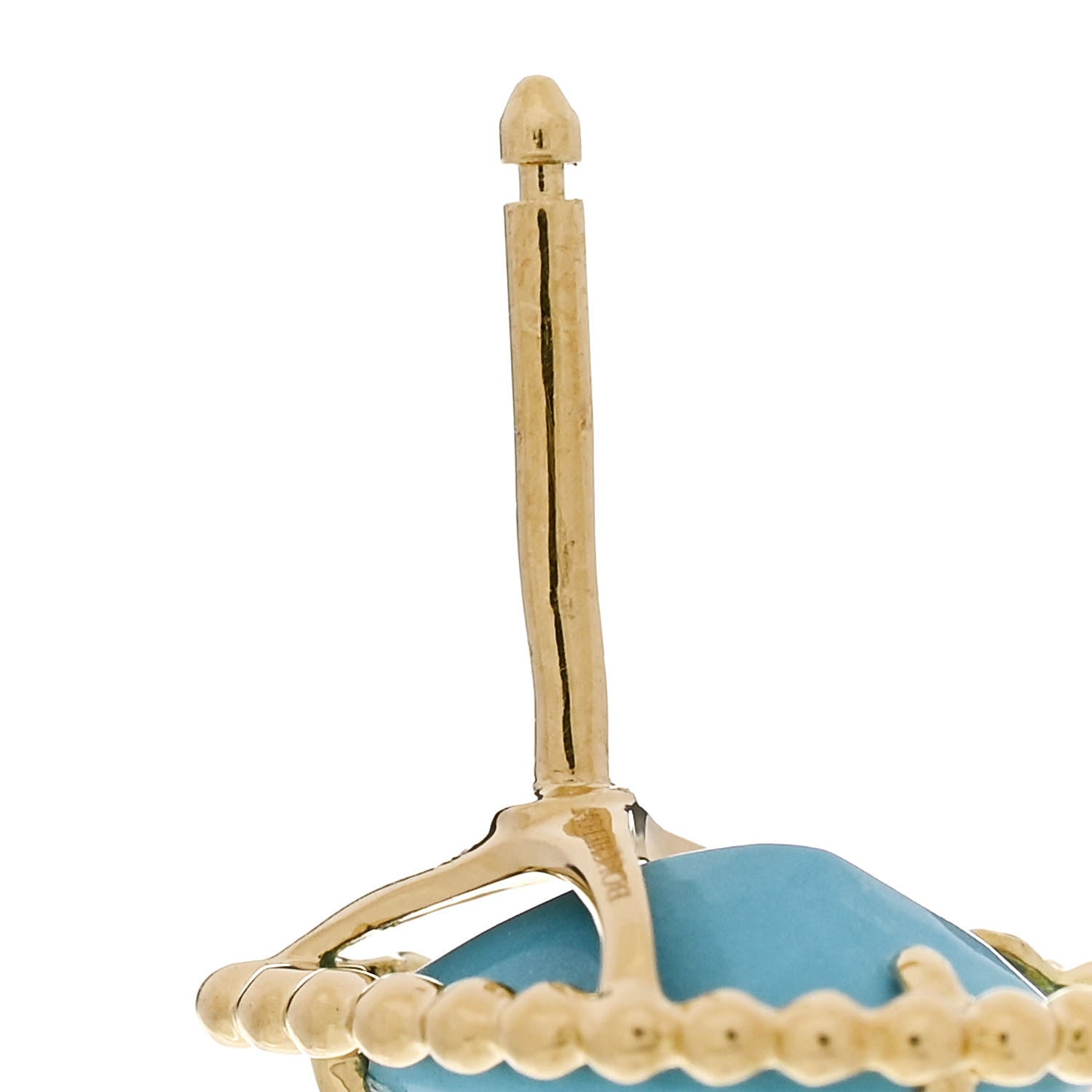 Boucheron 18K Yellow Gold Turquoise Serpent Boheme Stud Earrings 6 of 7