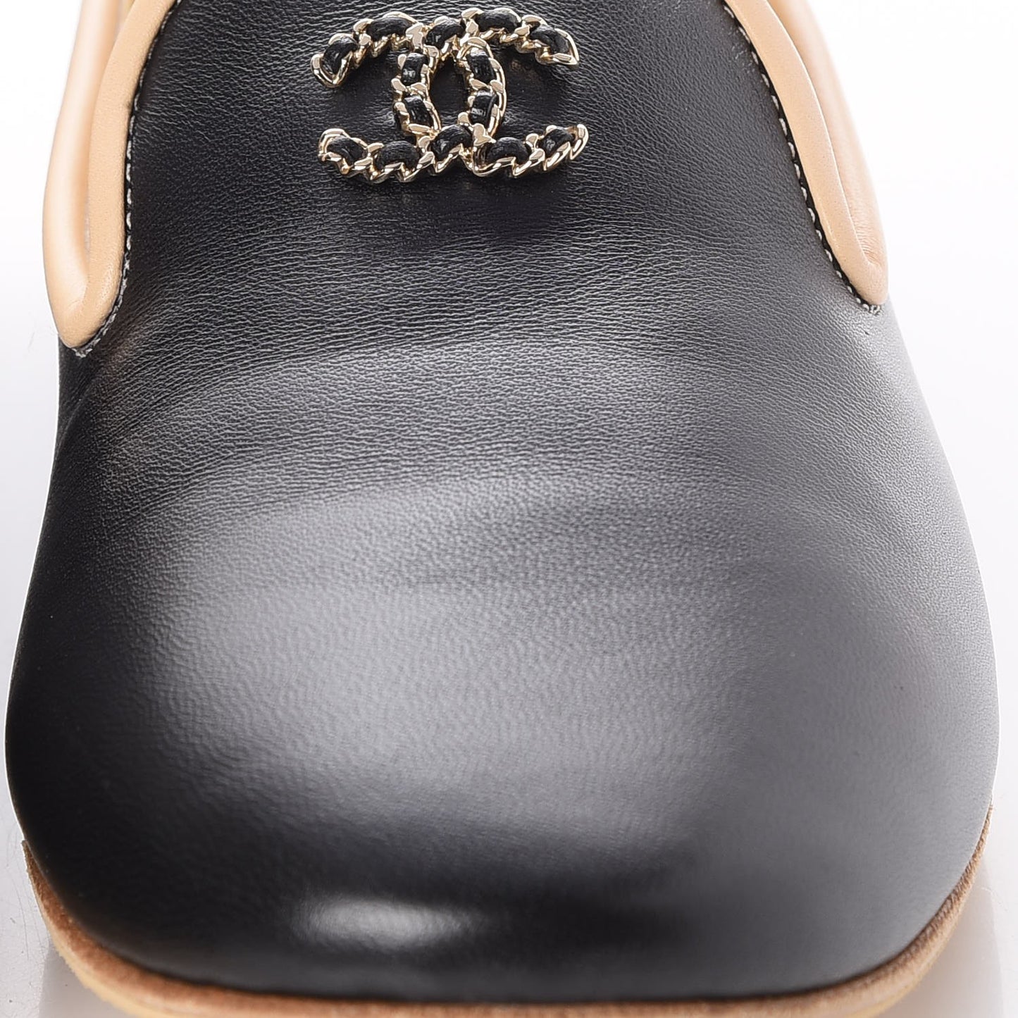 Lambskin CC Chain Loafers 37.5 Black