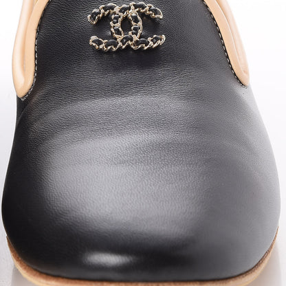 Chanel Lambskin CC Chain Loafers 37.5 Black 12 of 13