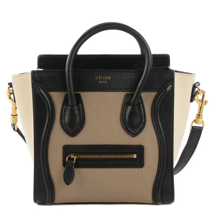 Celine Smooth Velluto Calfskin Nano Tri-Color Luggage Black 1 of 11