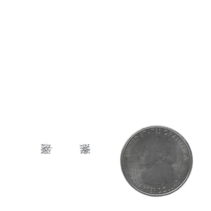 Tiffany Platinum Diamond .31ctw Solitaire Earrings 2 of 8