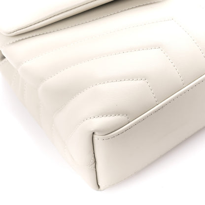 Saint Laurent Calfskin Y Quilted Monogram Small Loulou Chain Satchel Crema Soft 10 of 11
