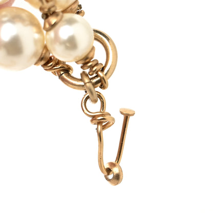 Chanel Pearl Crystal CC Bird Cage Multi Strand Long Necklace Gold 4 of 6