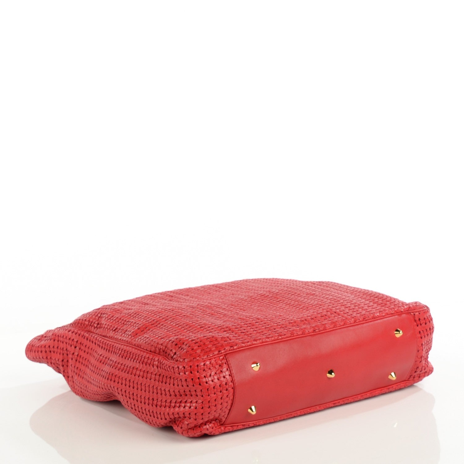 Christian Dior Lambskin Woven Large Dior Soft Tote Rouge Moyen 4 of 7