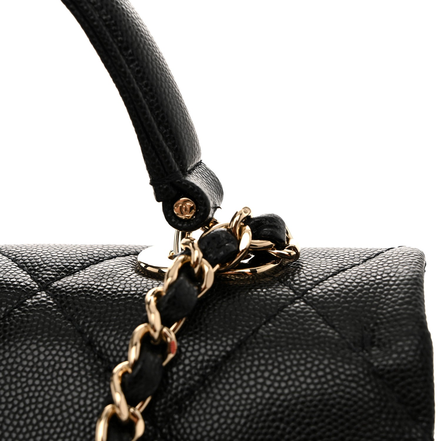 Chanel Caviar Quilted Mini Retro Twist Top Handle Flap Black 11 of 13