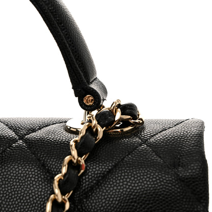 Chanel Caviar Quilted Mini Retro Twist Top Handle Flap Black 11 of 13