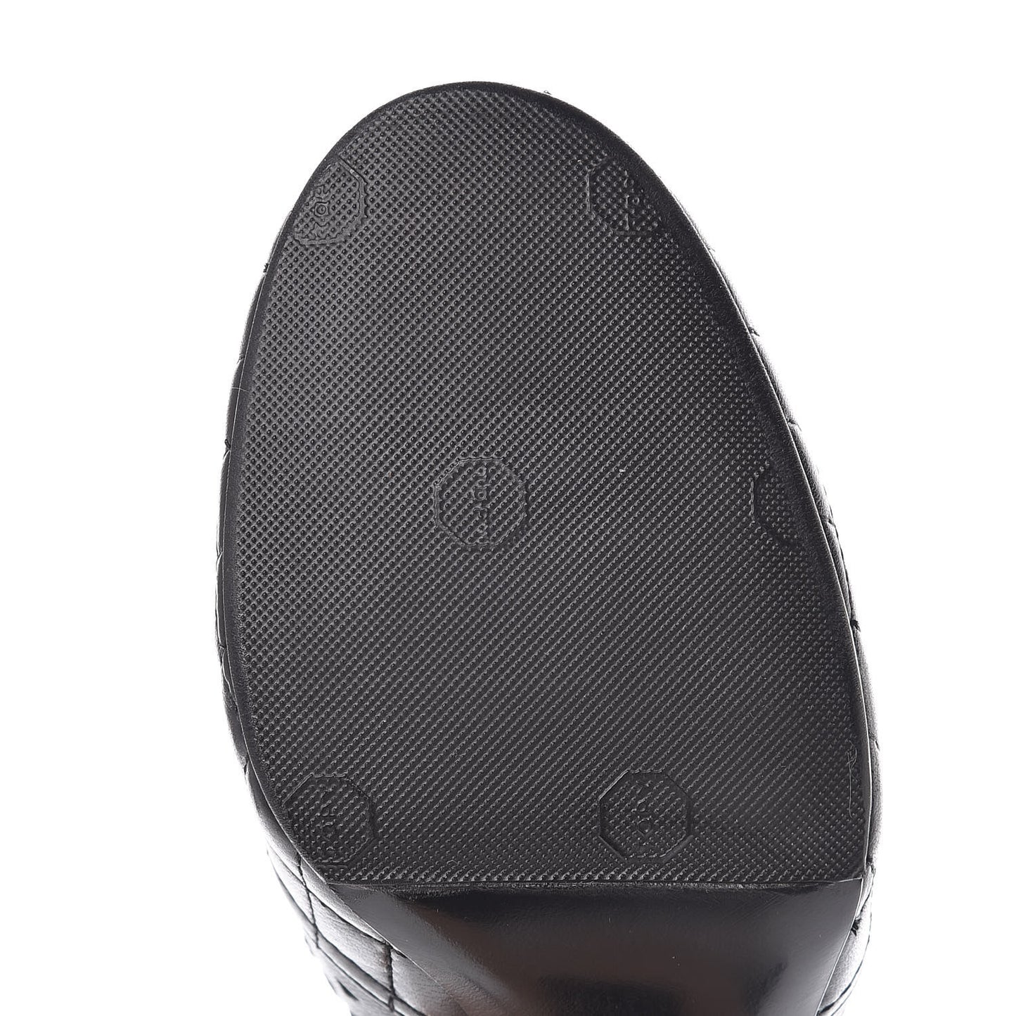 Lambskin Quilted Perforated Lace Short Booties 38 Black