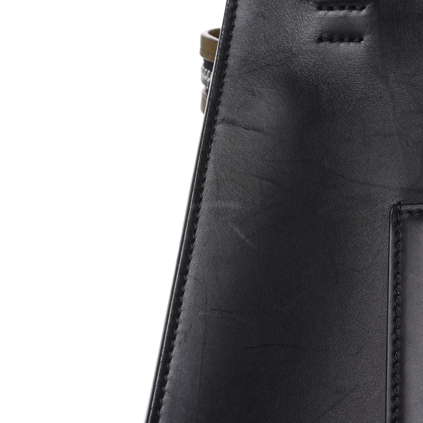 Smooth Calfskin Small Tri-Color Edge Shoulder Bag Fushia
