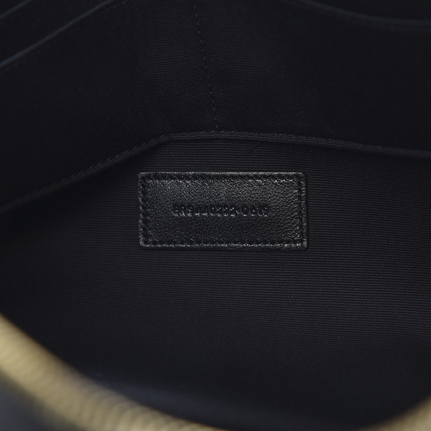 Saint Laurent Calfskin Matelasse Chevron Monogram Document Holder Black 7 of 10
