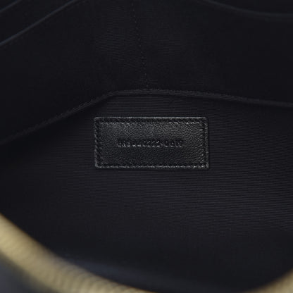 Saint Laurent Calfskin Matelasse Chevron Monogram Document Holder Black 7 of 10