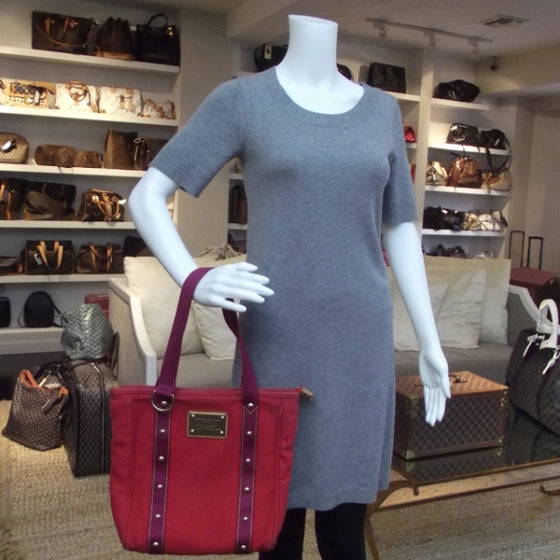 Antigua Cabas MM Bag Tote Red Pink