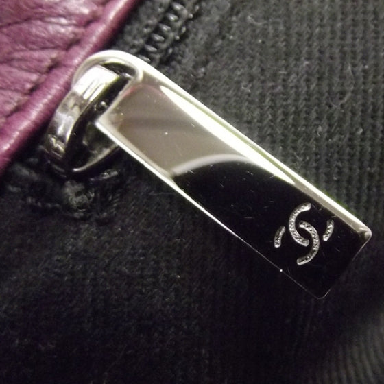Lambskin Lax E/W Flap Purple