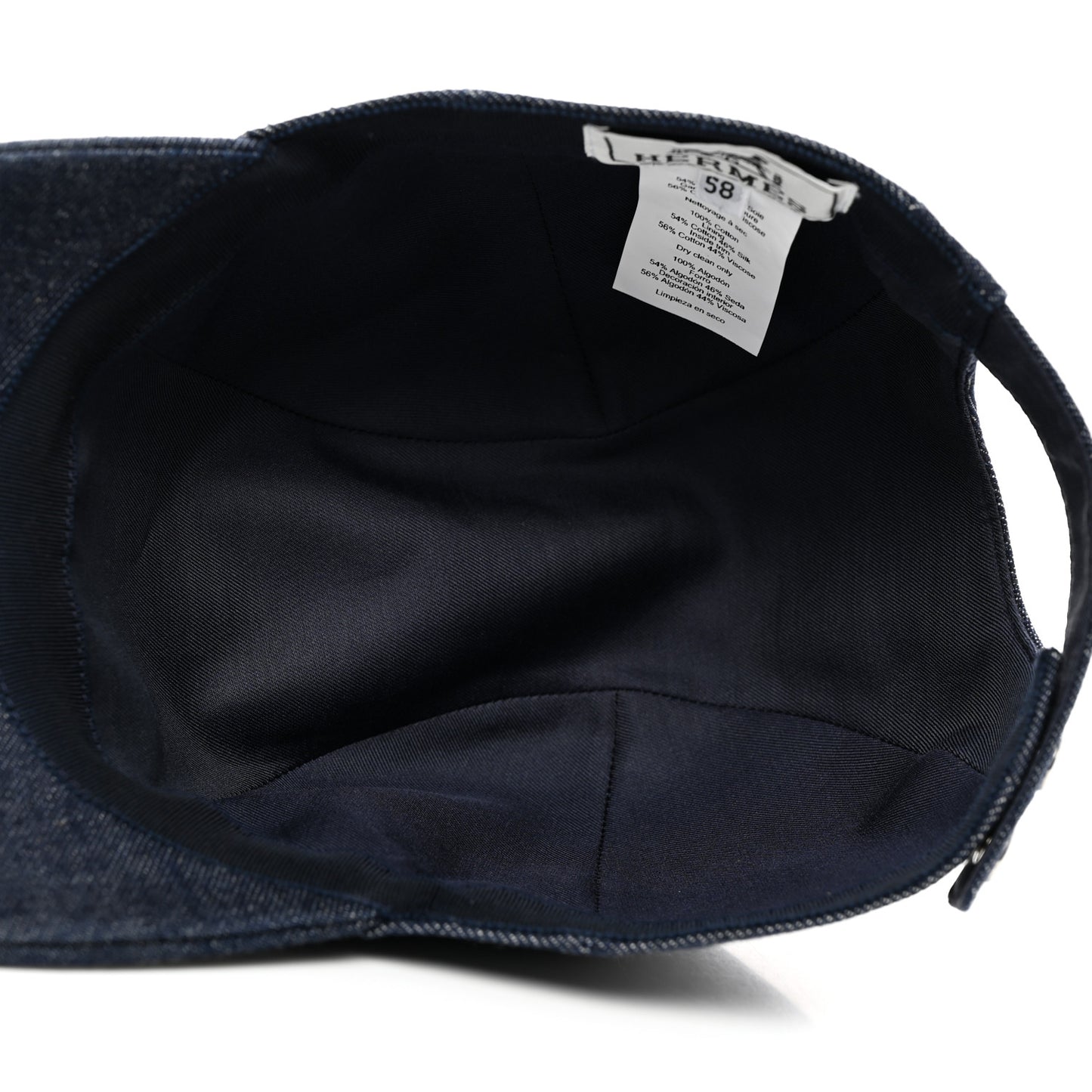 Cotton Denim Embroidered Davis Emile Hat 58 Indigo