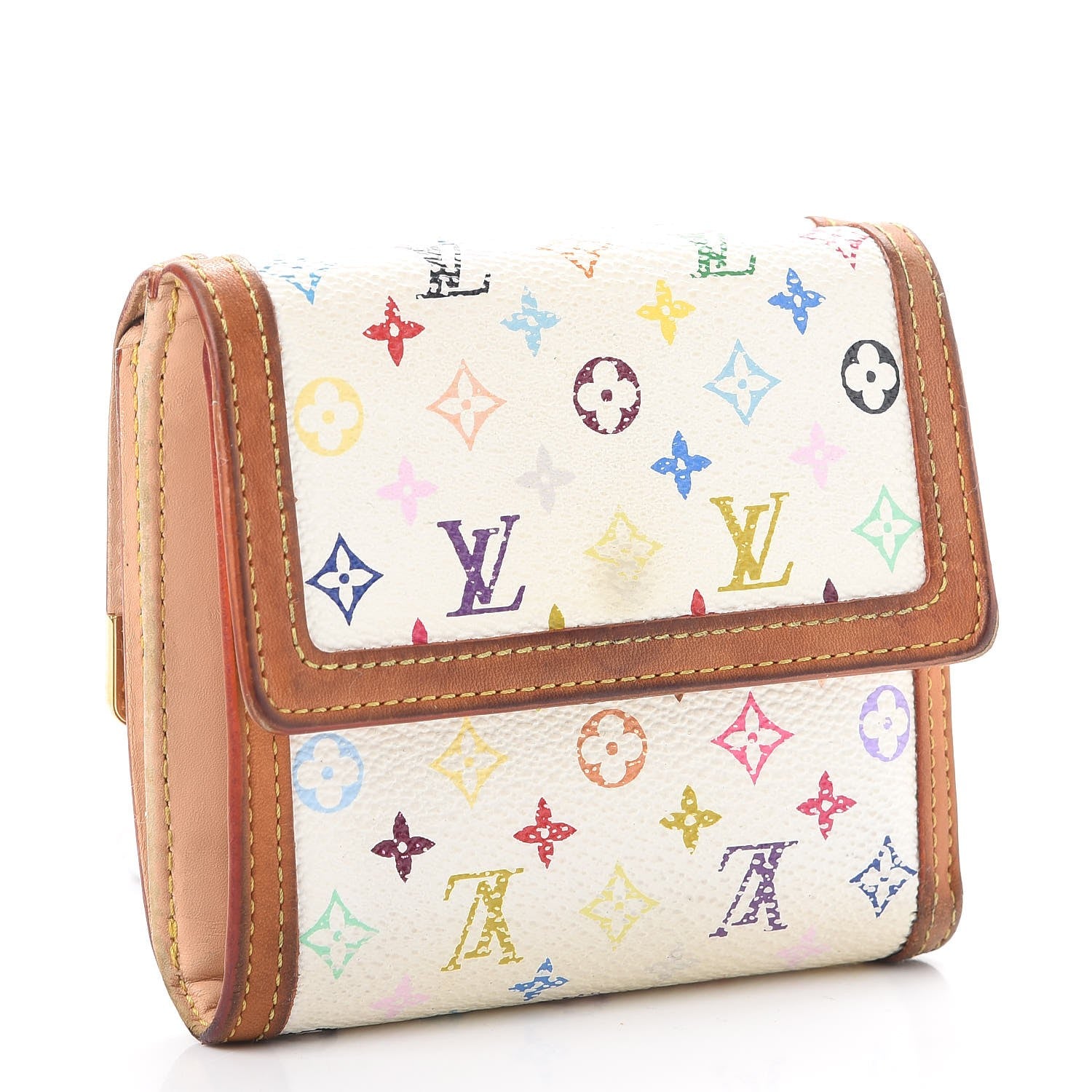 Louis Vuitton Monogram Multicolor Porte-Monnaie Billets Wallet White 3 of 28